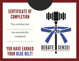 Blue Belt Certificate